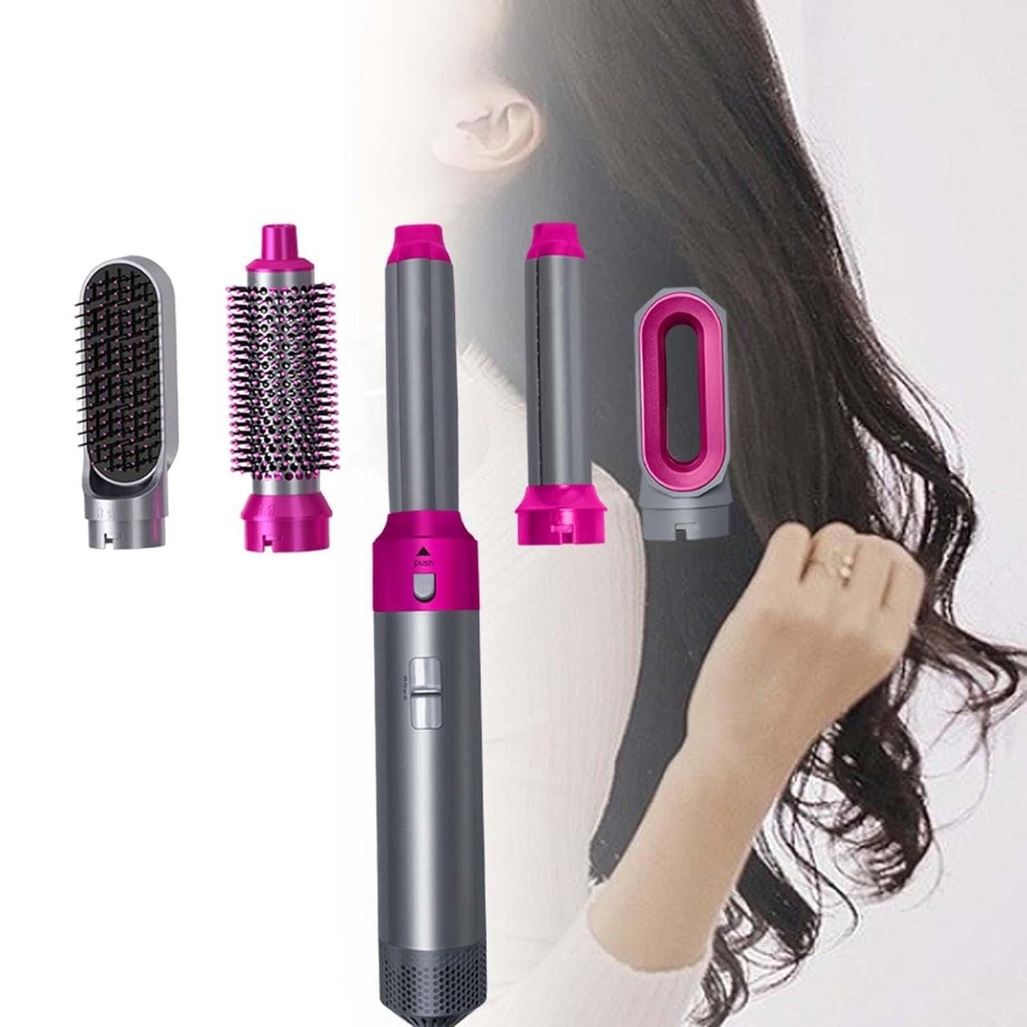 Salon-Style Perfection with the 5-in-1 Hot Air Brush & Dryer Combo