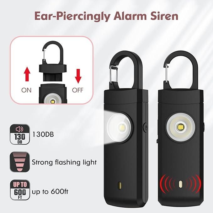 Stay Safe Anywhere: Rechargeable Personal Alarm for Women & Kids