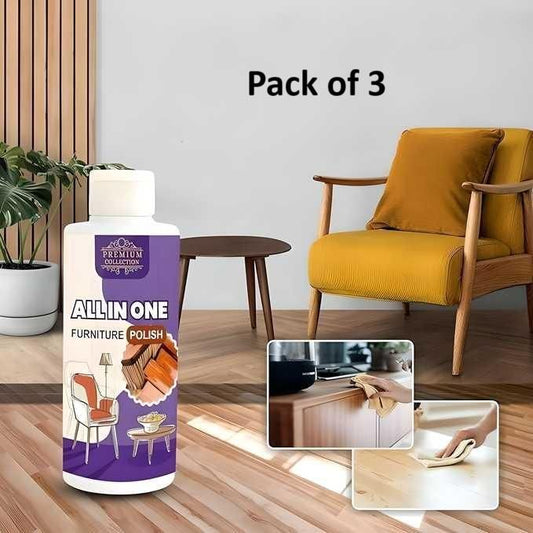 Ultimate Shine Trio: Polish Furniture Cleaner & Wood Shiner - 100ML (Pack of 3) for Pristine Surfaces!