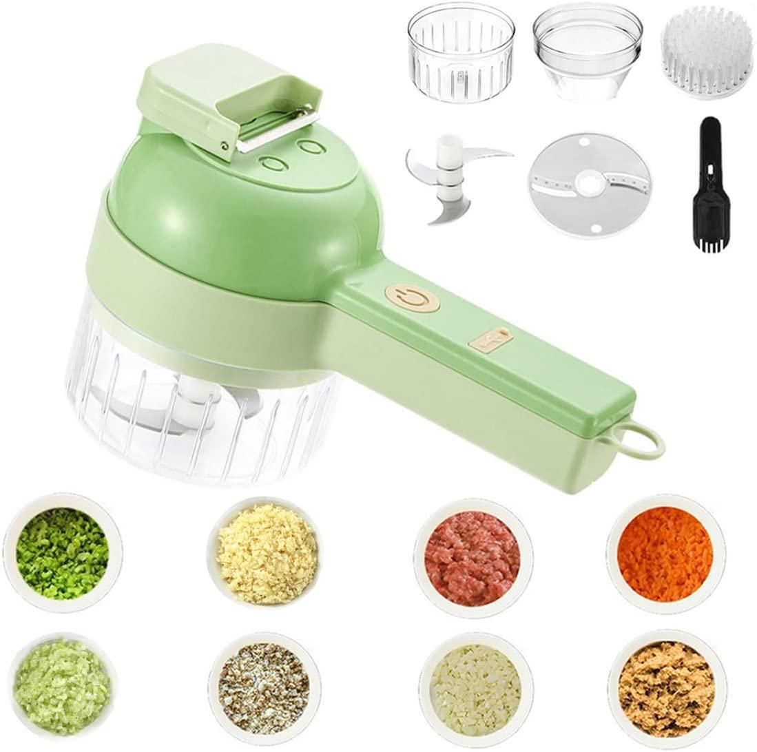 Revolutionize Your Kitchen: 4-in-1 Portable Electric Vegetable Cutter